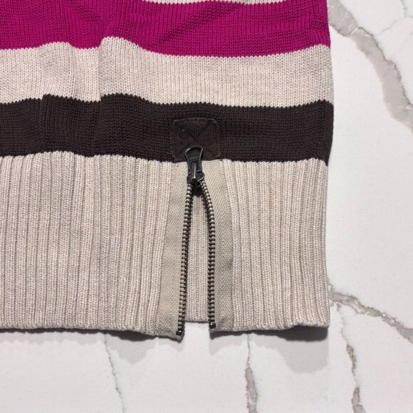 Old Navy | Girls Tan Red Pink Brown Striped Sleeveless Knit Sweater Dress Size S - Picture 6 of 14